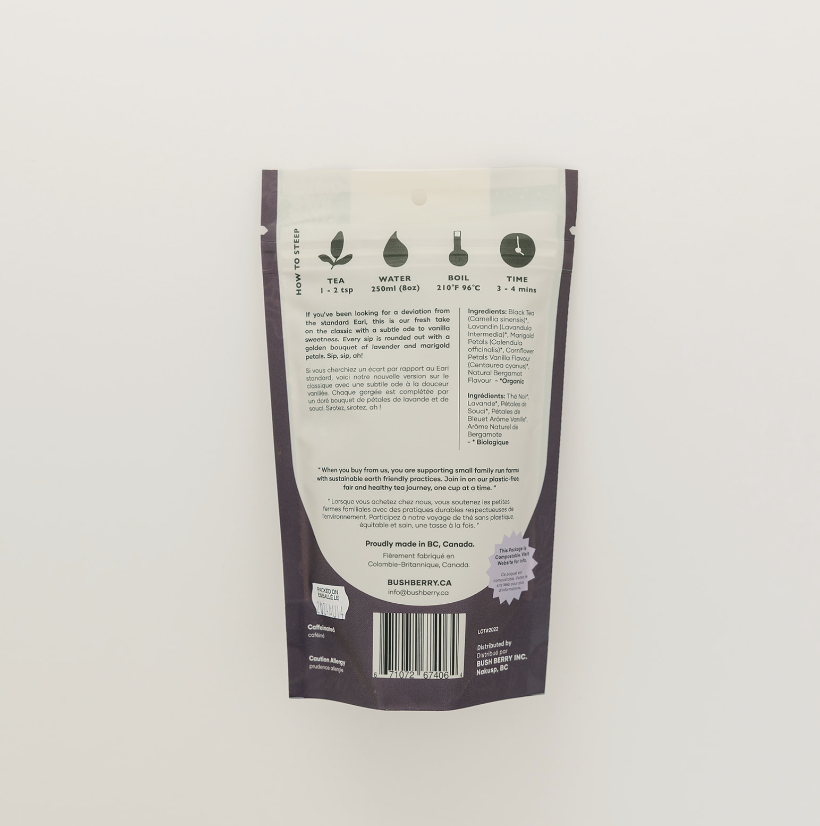 Organic Lavender Earl Loose Leaf Tea - Bush Berry - Image 8