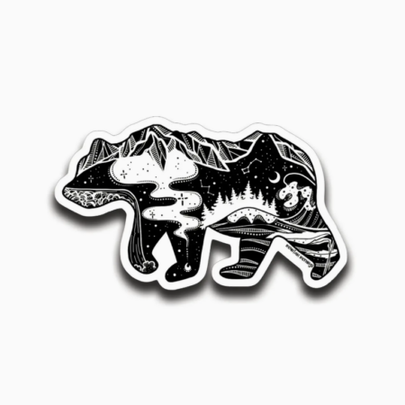 Black Bear Sticker - Mountain Mornings