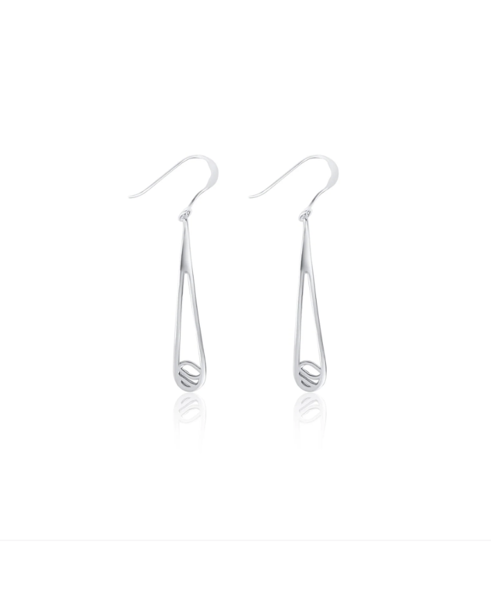 Indra - Rain Drop Earrings Silver- Joie Designs - Image 3