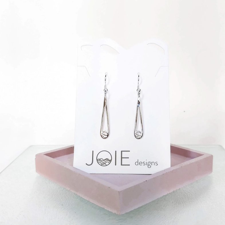 Indra - Rain Drop Earrings Silver- Joie Designs - Image 4