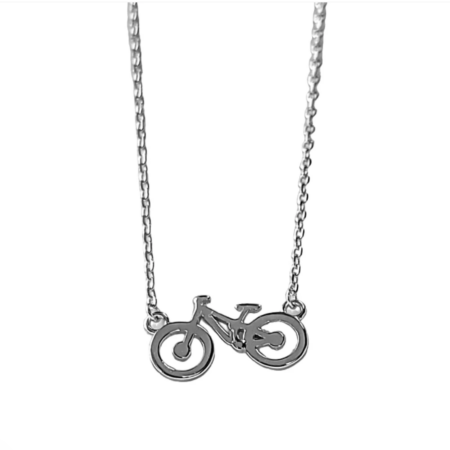 Fuel for the Soul - Bike Necklace Silver- Joie Designs