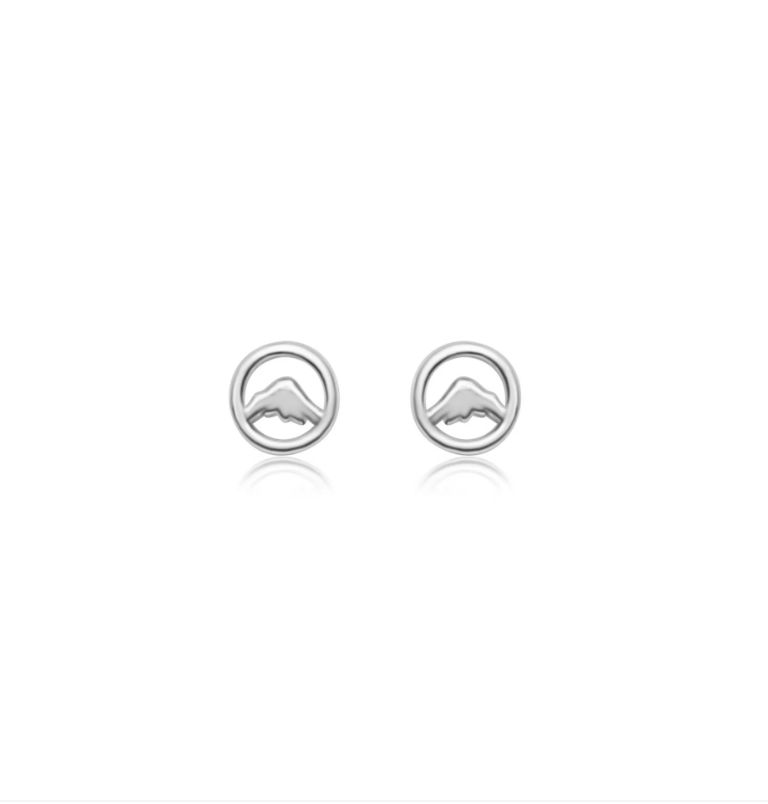 Beaumont Coast Mountain Stud Earrings Silver- Joie Designs
