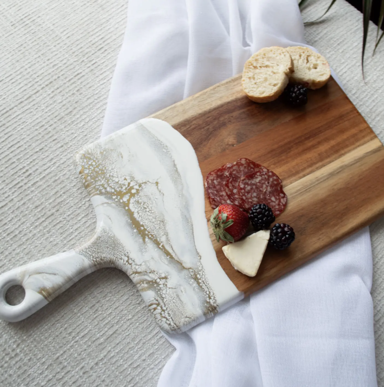 Charcuterie Board - Medium 8" X 16" Rose Gold Lynn & Liana Designs