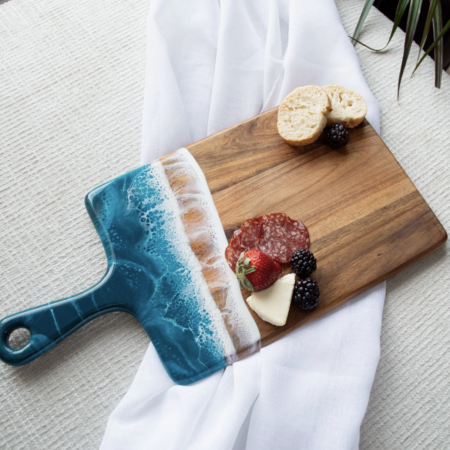 Charcuterie Board - Medium 8" X 16" Ocean Vibes by Lynn and Liana Designs