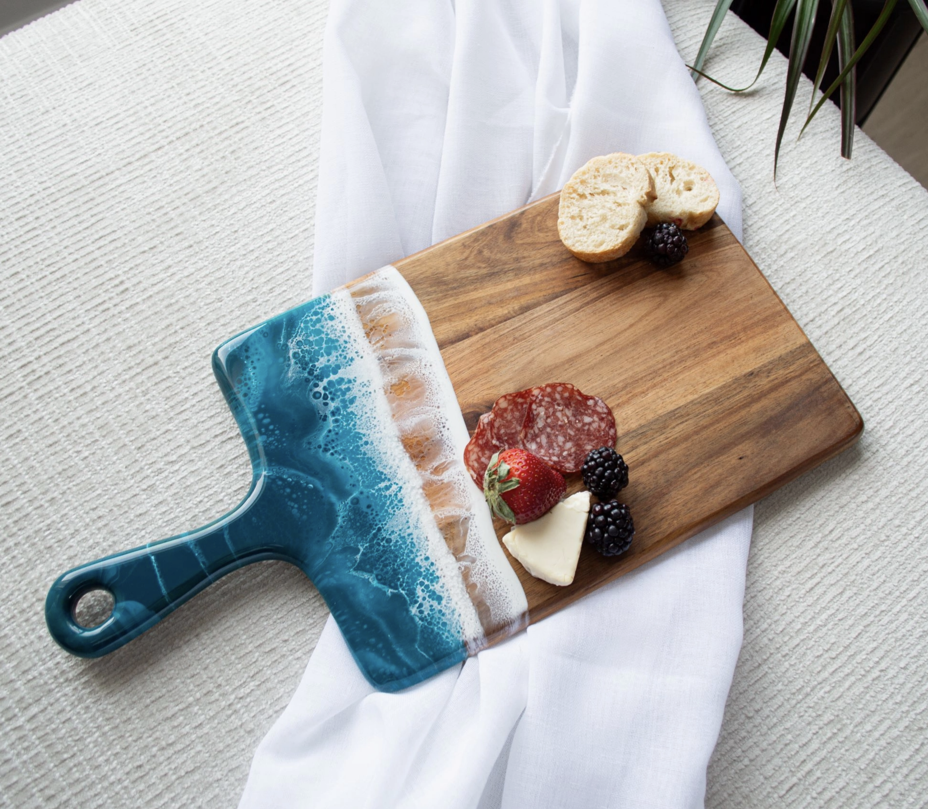Charcuterie Board - Medium 8" X 16" Ocean Vibes by Lynn and Liana Designs