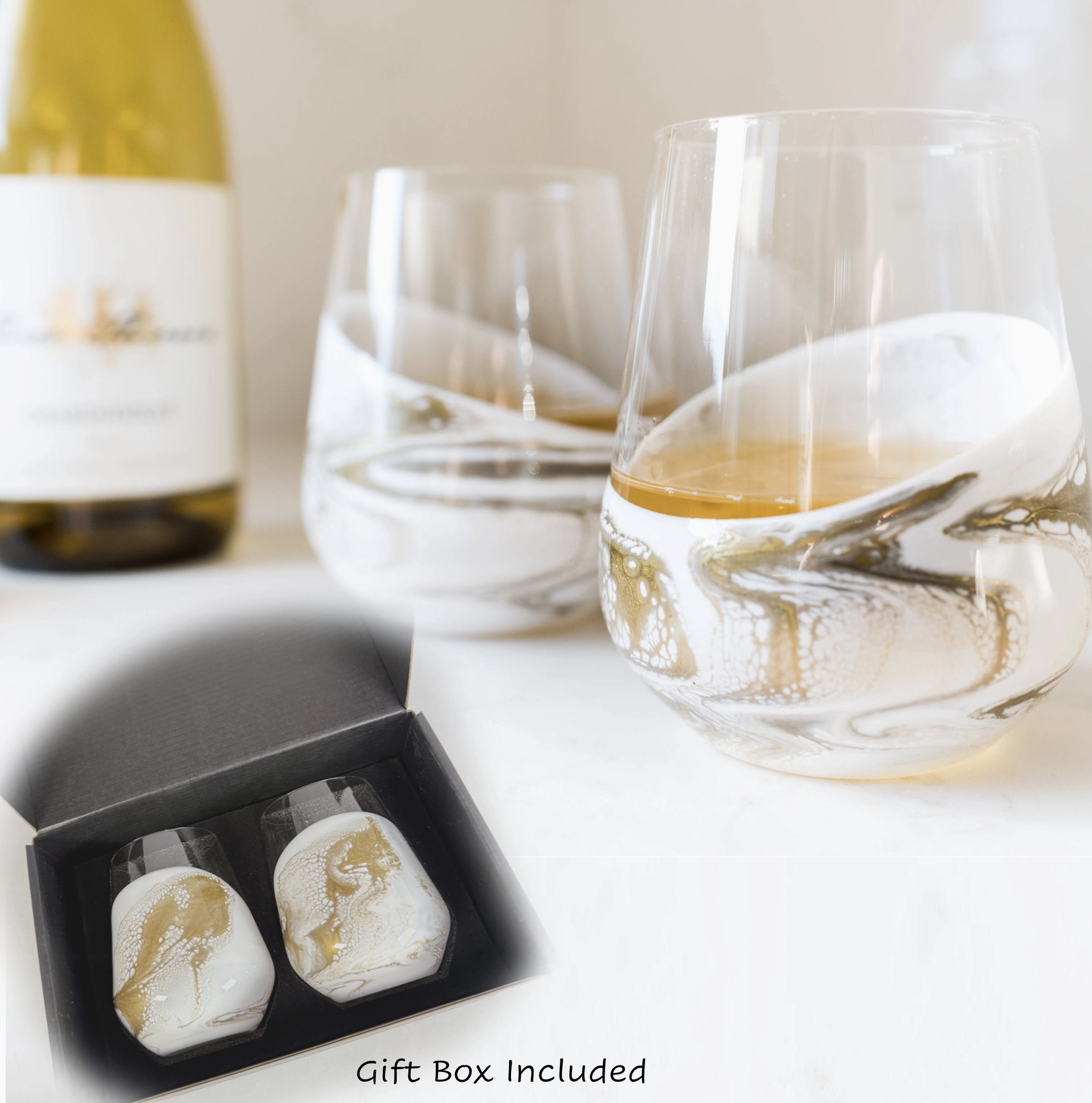 Resin Accented Wine Rose Gold by Lynn & Liana Designs - Image 2