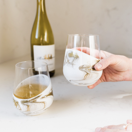 Resin Accented Wine Rose Gold by Lynn & Liana Designs