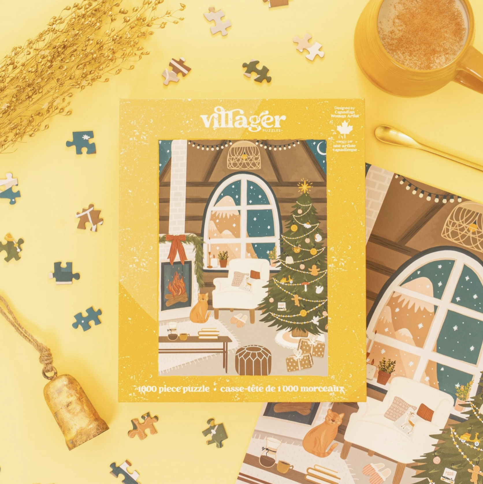 Fireside Christmas Puzzle | 1000-Piece Canadian Holiday Puzzle