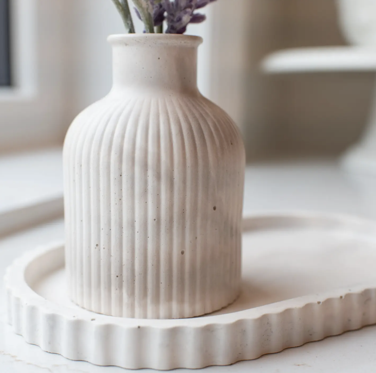 Stoneware Collection - Bud Vase Limestone - Image 3