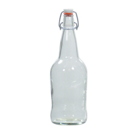 EZ Cap 1 Litre Clear Glass Bottle
